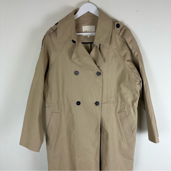 Maje Tan Trench Coat With Adjustable Waist - Picture 4 of 9